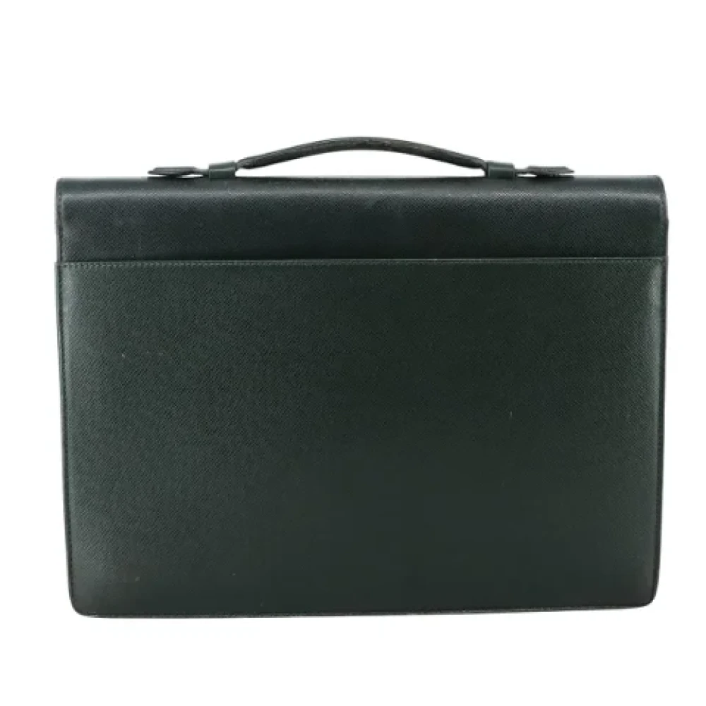 Louis Vuitton Vintage Pre-owned Leather briefcases Green Dames