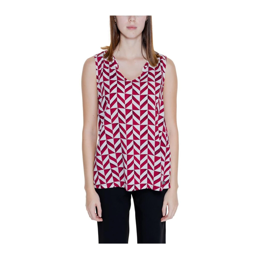 Street One Rode Viscose Tanktop Damescollectie Red Dames