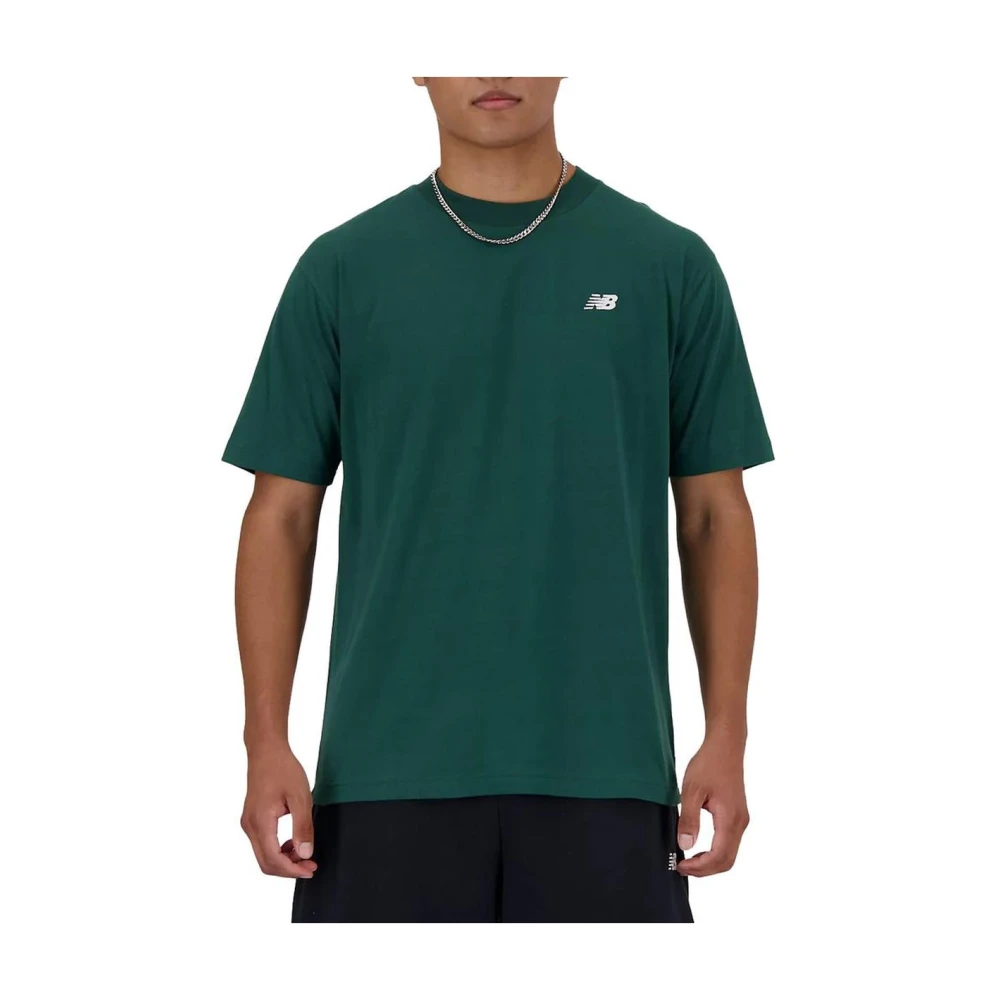 New Balance Klassiek Katoenen T-Shirt Lente Zomer Collectie Green Heren