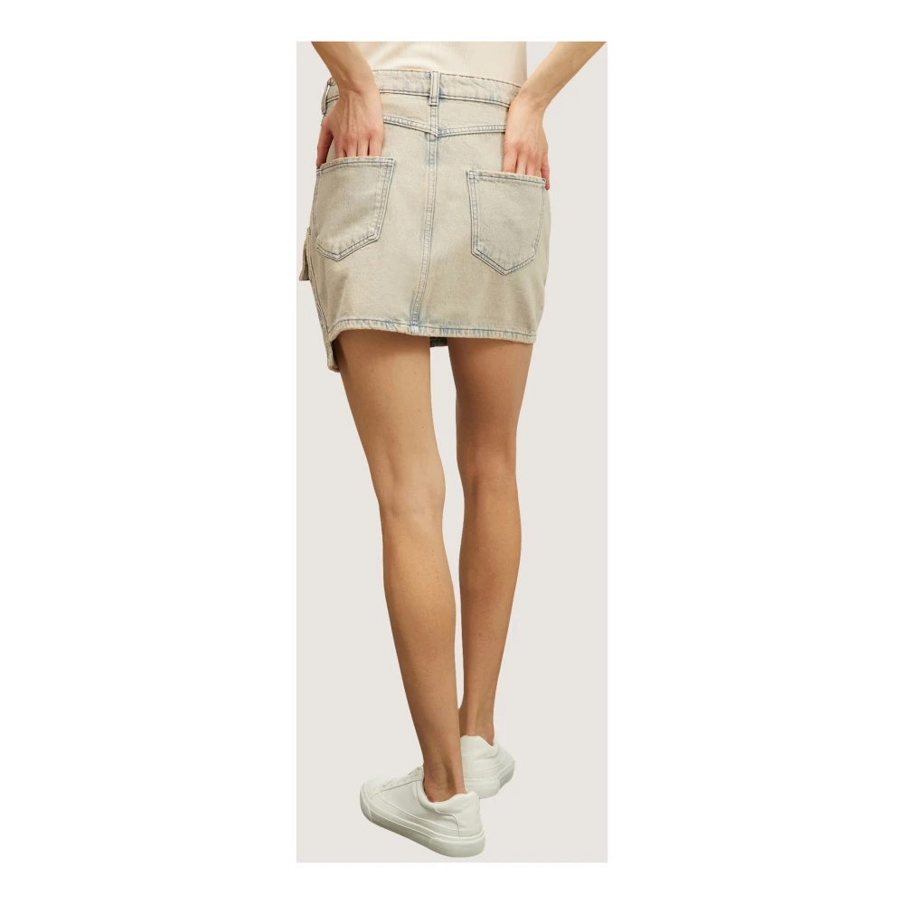 Motivi Denim Rok met Roze Wassing Pink Dames