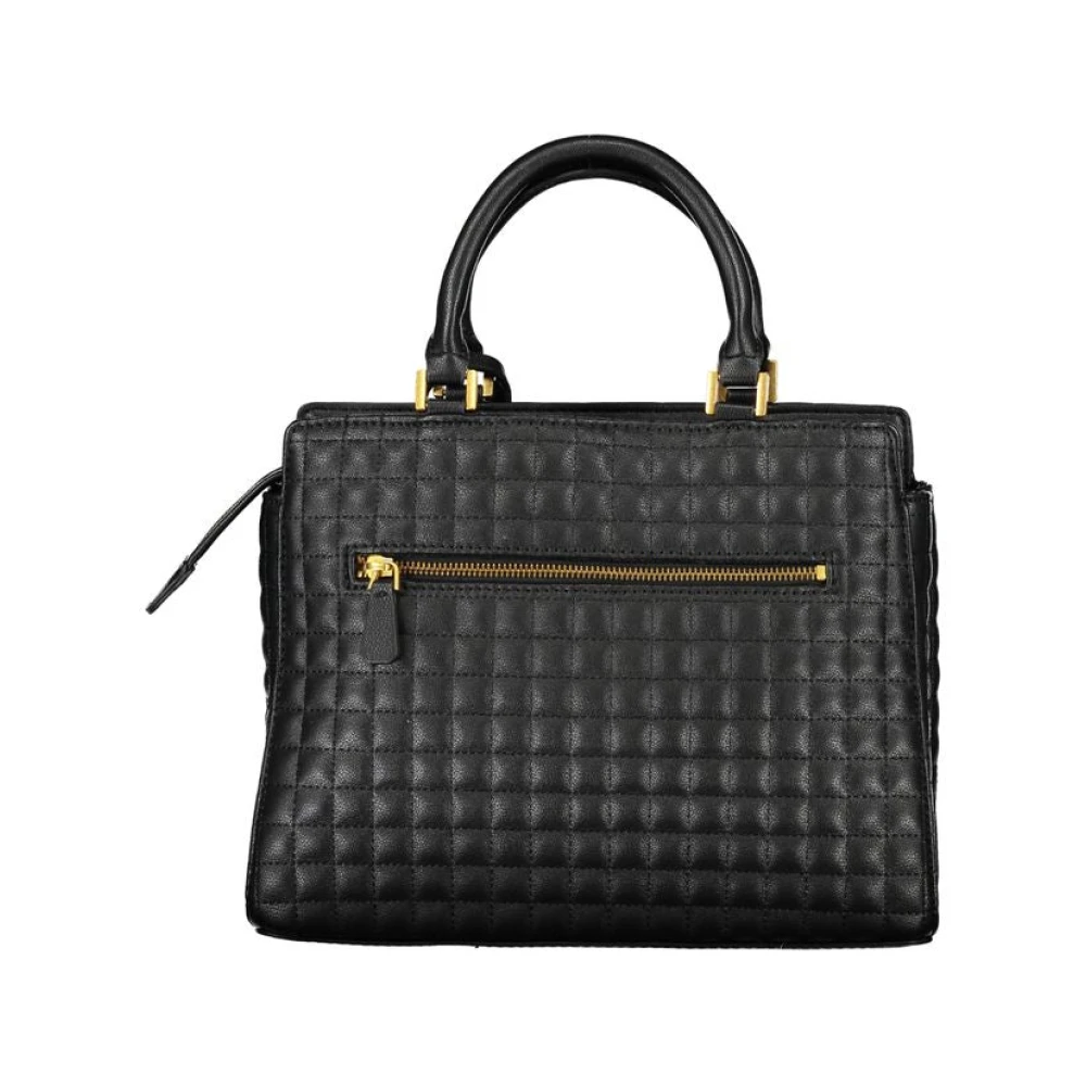 Guess Zwarte Polyethyleen TIA Tas met Kettingriem Black Dames