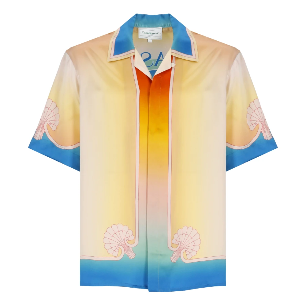 Casablanca Souvenir Zijden Twill Overhemd Multicolor Heren