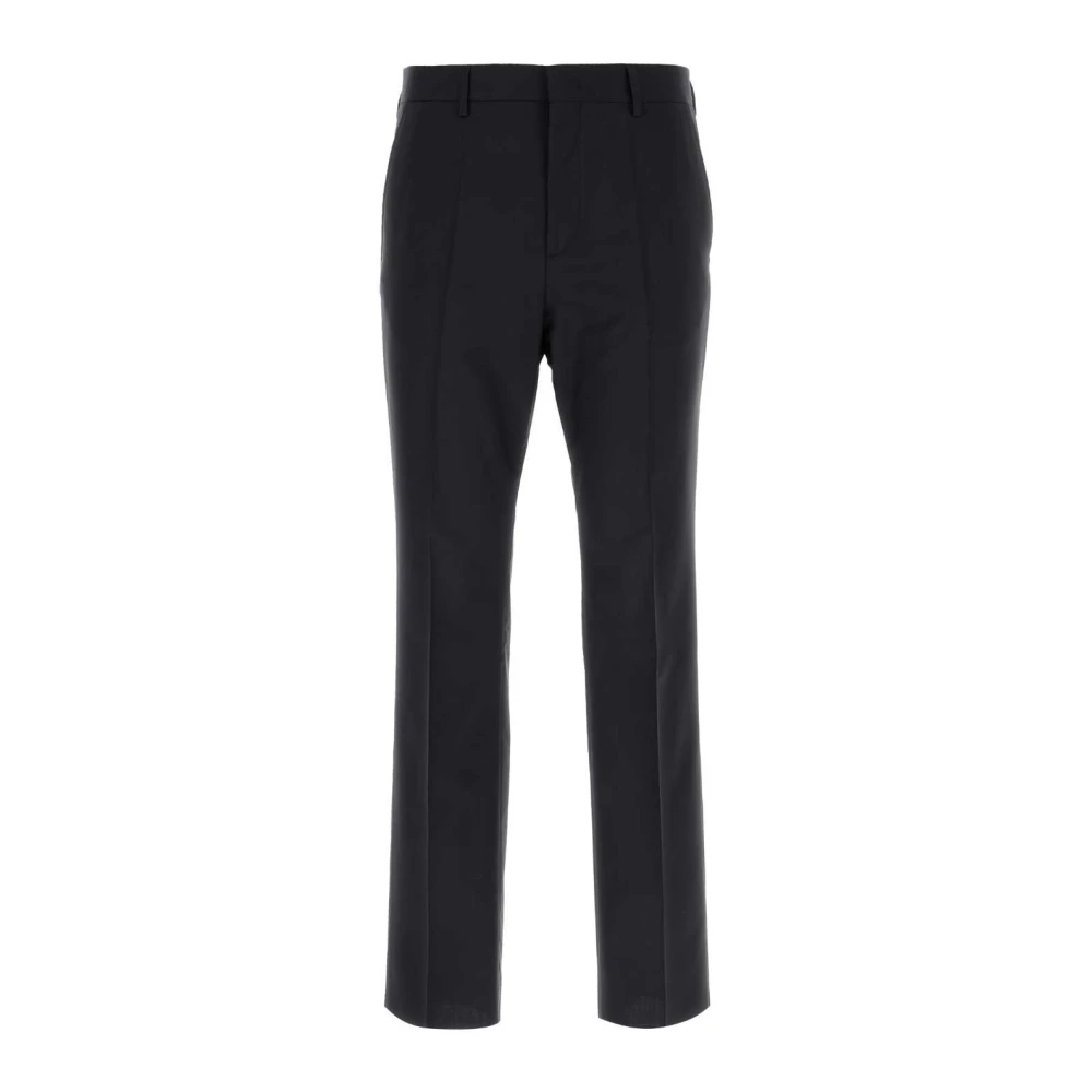 Valentino Garavani Black Suit Trousers, Male, Xl, Mohair Wool Trousers