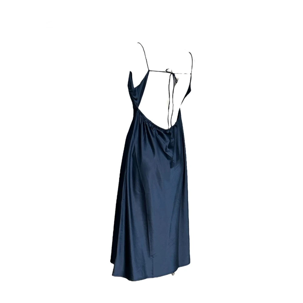 Molly Bracken Mouwloze polyester jurk met dunne bandjes Blue Dames