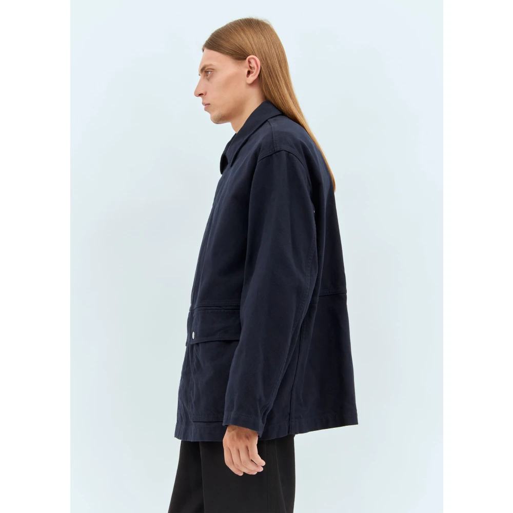 The Row Klassieke Katoenen Twill Jas Blue Heren