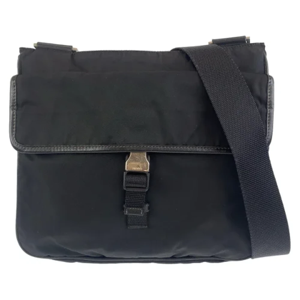 Prada Vintage Pre-owned Canvas prada-bags Black Dames