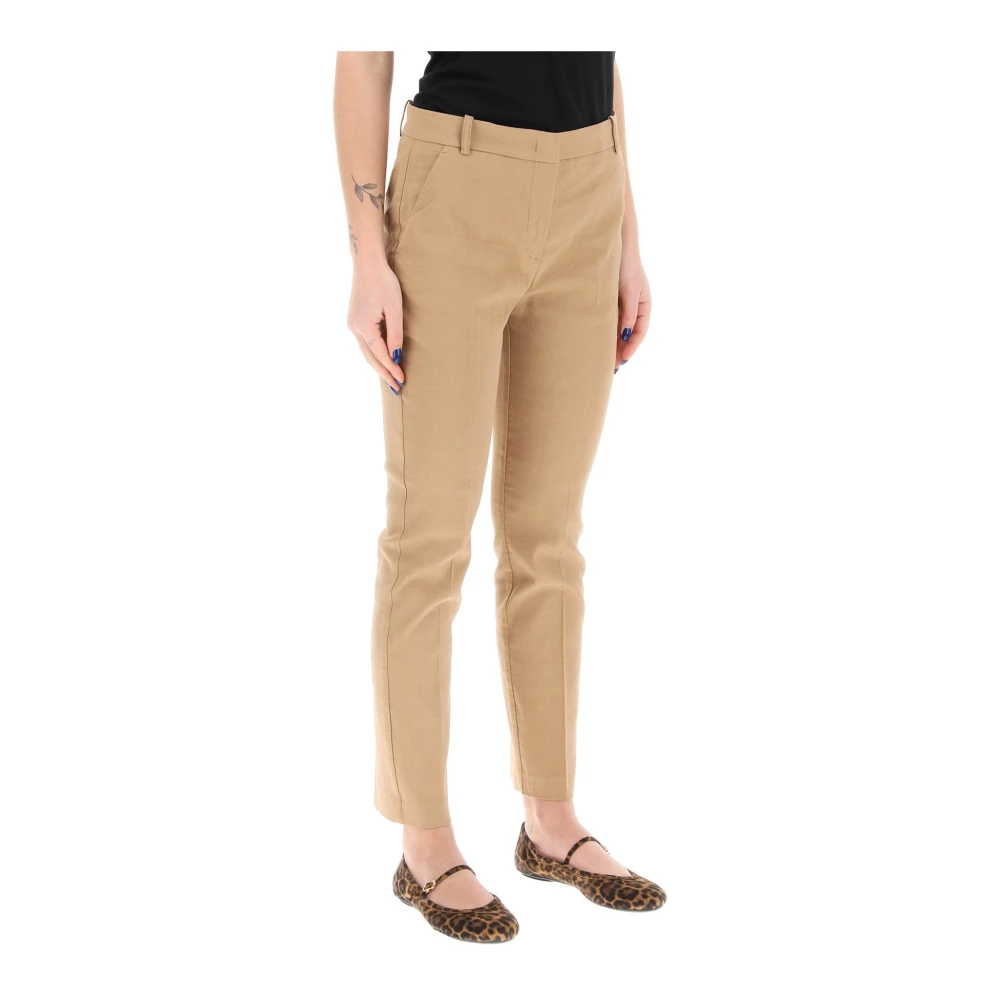 pinko Slim-fit Trousers Brown Dames
