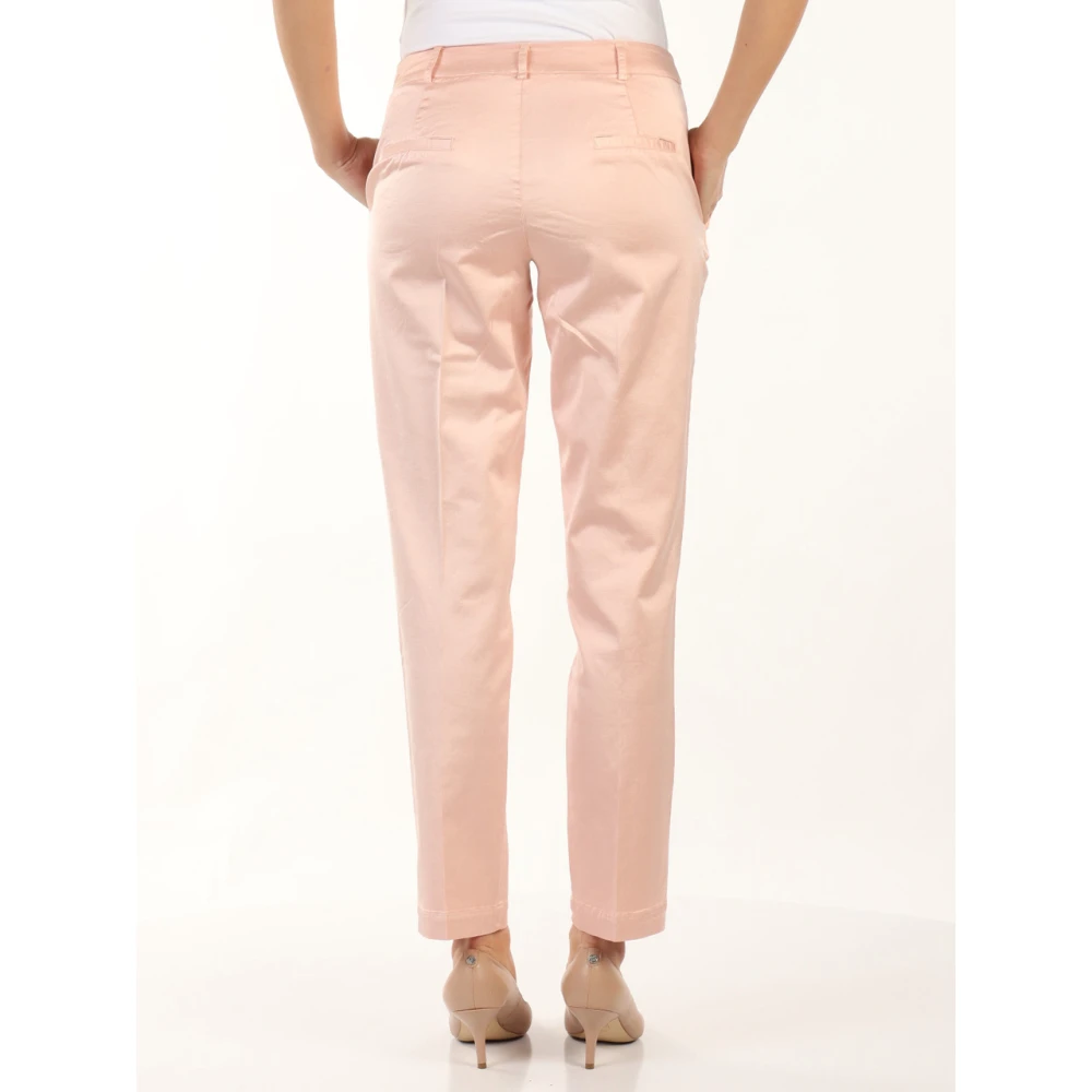 Guess Katoenen en Viscose Broek Pink Dames