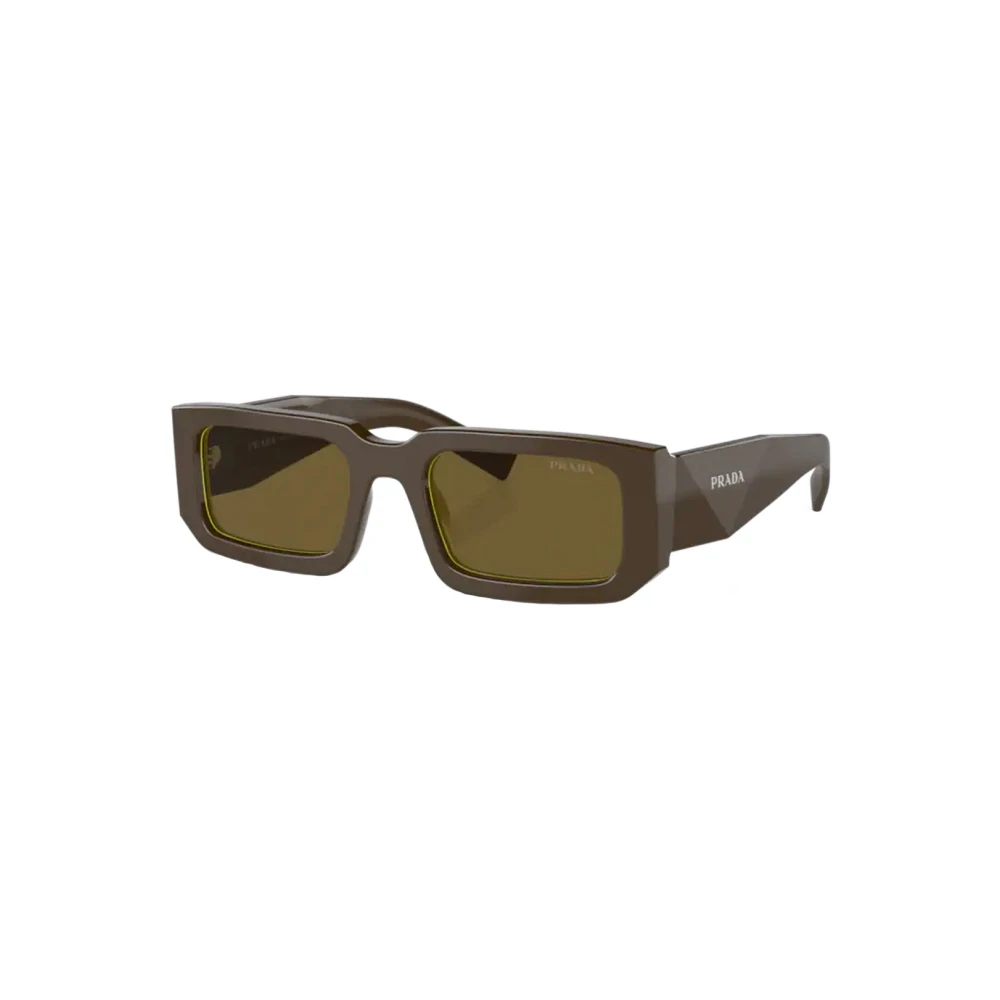 Prada Men's 0PR D09SD Rectangle Sunglasses - Laurel/Brown - Image 3