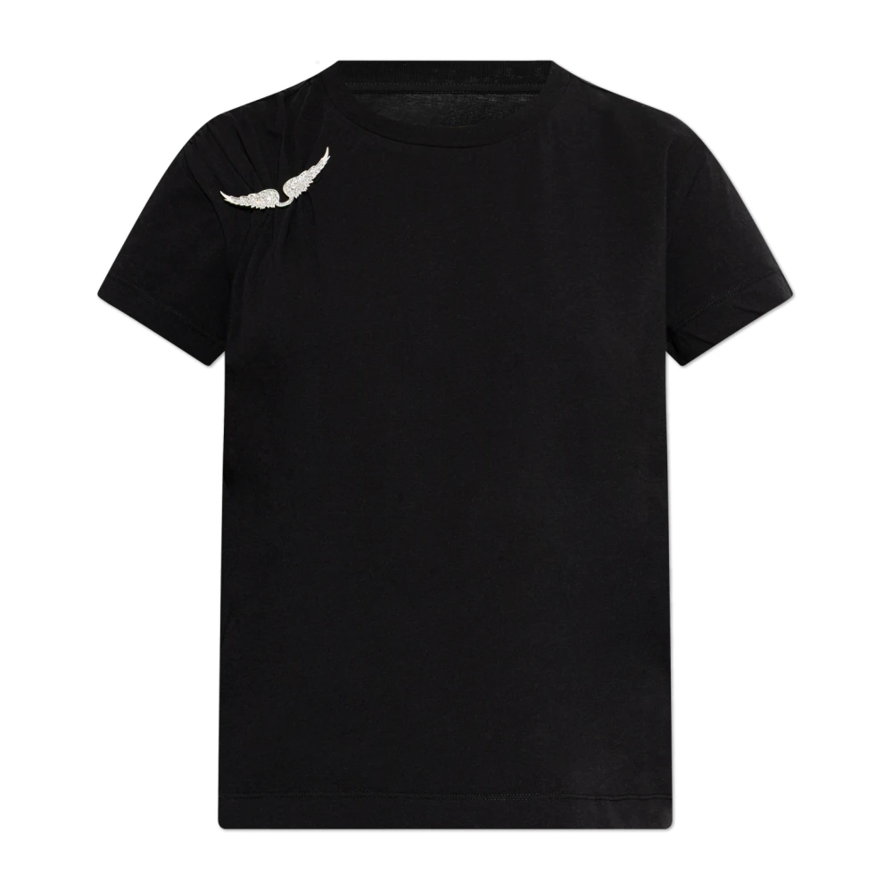 Zadig & Voltaire Women's Black T-Shirt Suzan