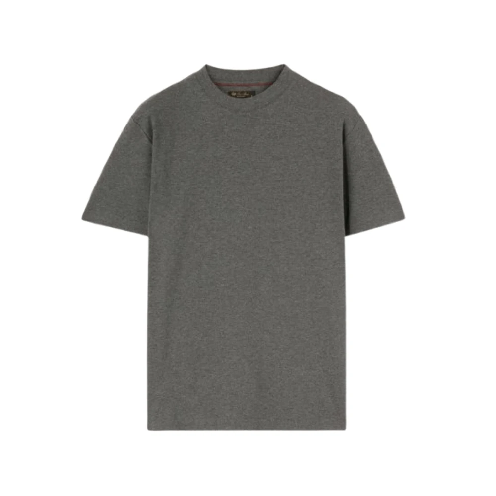 Loro Piana Zachte Grijze Katoenen Jersey T-shirt Gray Heren
