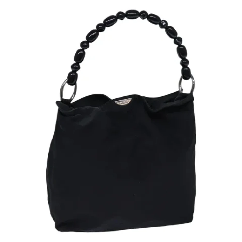 Dior Vintage Pre-owned Nylon handbags Black Dames