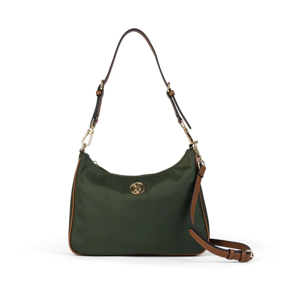 U.s. Polo Assn. Olijfgroene Schoudertas met Afneembare Band Green Dames