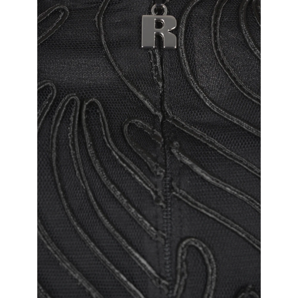 Rotate Birger Christensen Zwarte Flounce Mini Jurk Black Dames