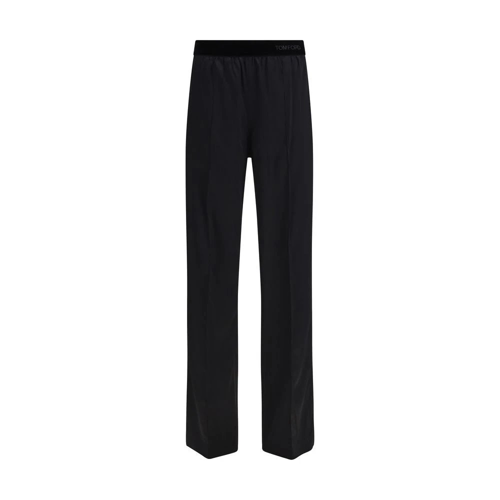 Tom Ford Women's Black Stretch Silk Satin Pj Pants