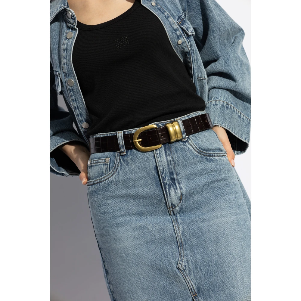 By Malene Birger Leren riem By Herenne Birger Black Dames