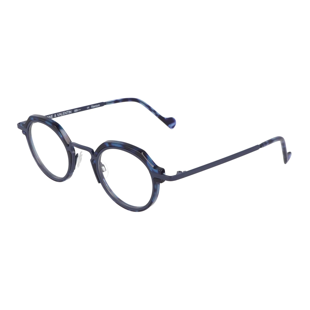 Anne & Valentin Ronde acetaatbrillen M2 Black Unisex