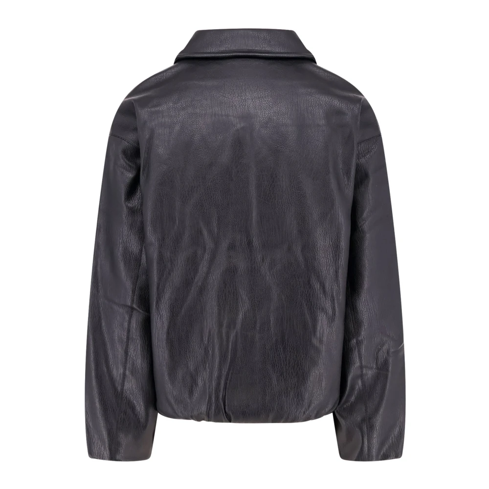 Represent Gewatteerde PU-jas met ritssluiting zakken Black Heren