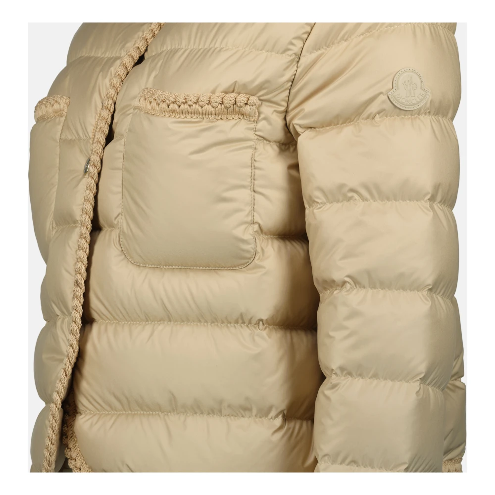 Moncler Beige Gevlochten Gencay Jas Beige Dames
