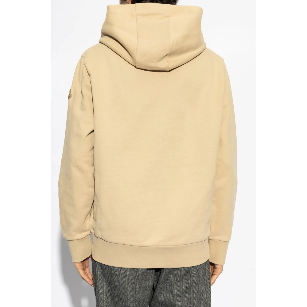 Moncler Sweatshirt met logo Beige Heren