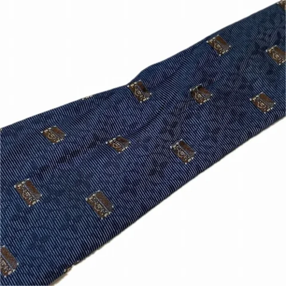 Louis Vuitton Vintage Pre-owned Silk home-office Blue Heren
