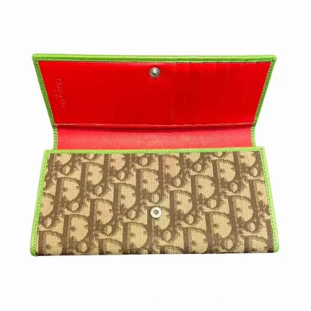 Dior Vintage Pre-owned Canvas wallets Brown Dames