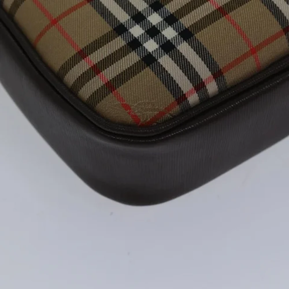 Burberry Vintage Pre-owned Canvas shoulder-bags Beige Dames