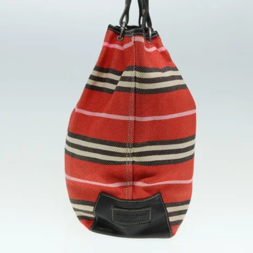 Burberry Vintage Pre-owned Canvas shoulder-bags Red Dames