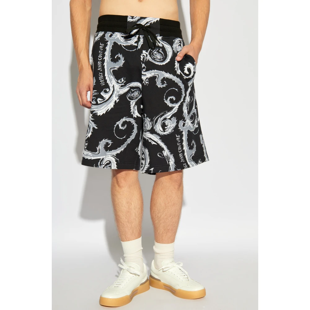Versace Jeans Couture Shorts met patroon Black Heren