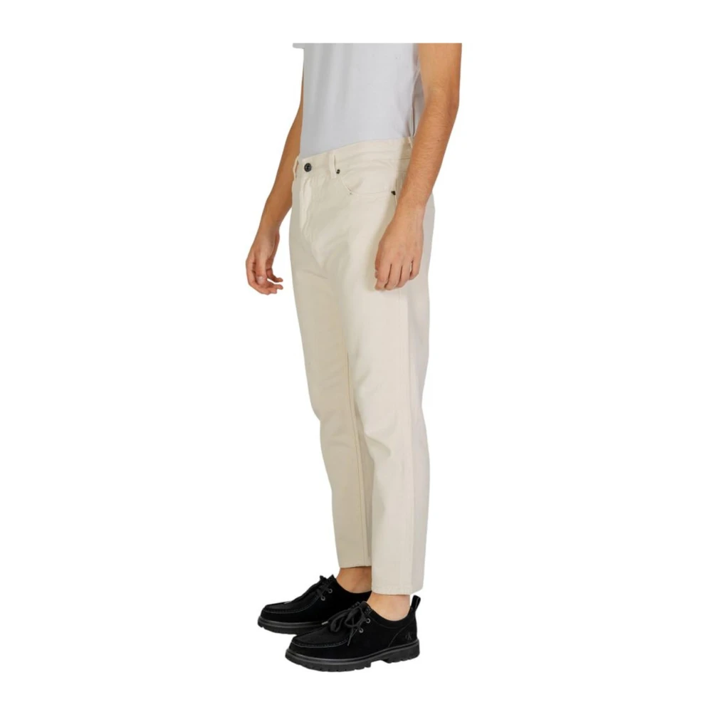 Gianni Lupo Crème Katoenen Jeans en Broeken Beige Heren
