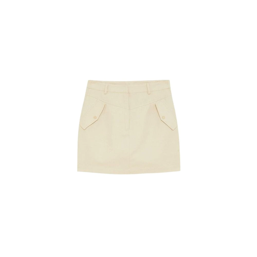 Patrizia Pepe Beige Short Skirt