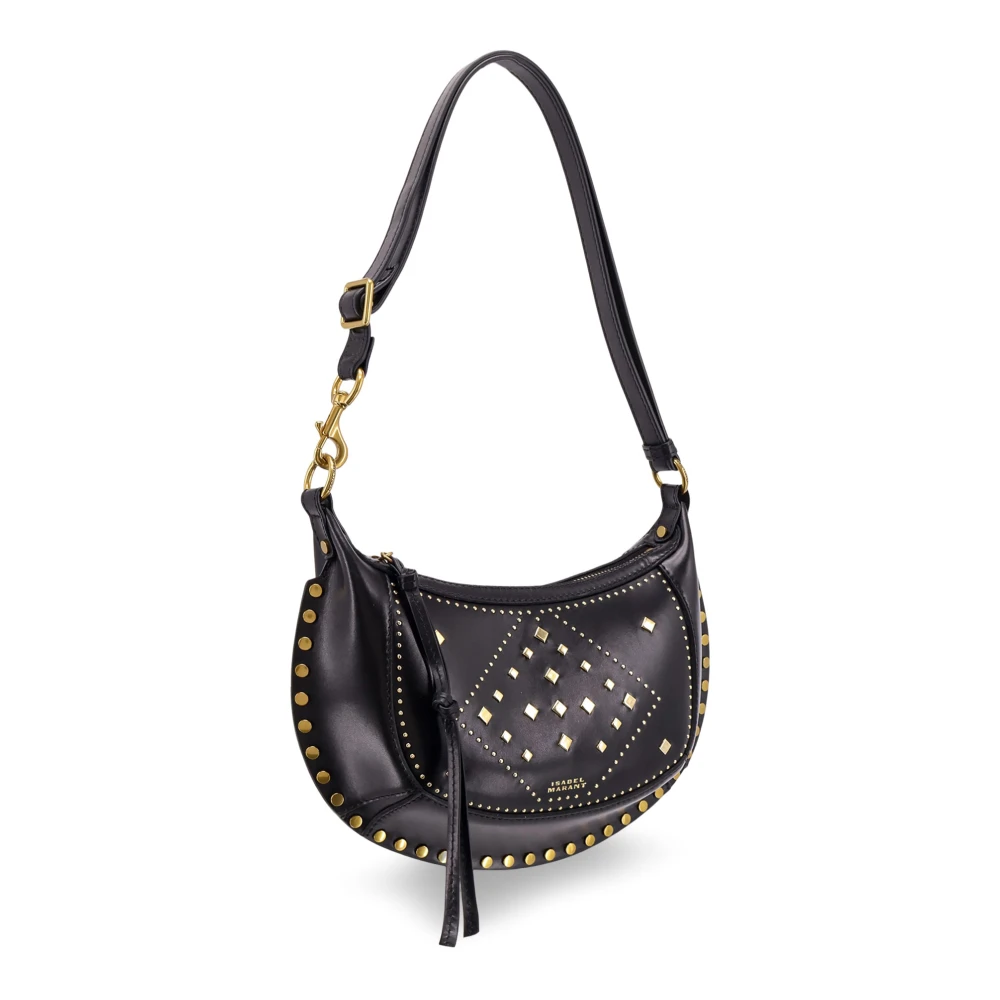 Isabel marant Leren schoudertas met metalen details Black Dames