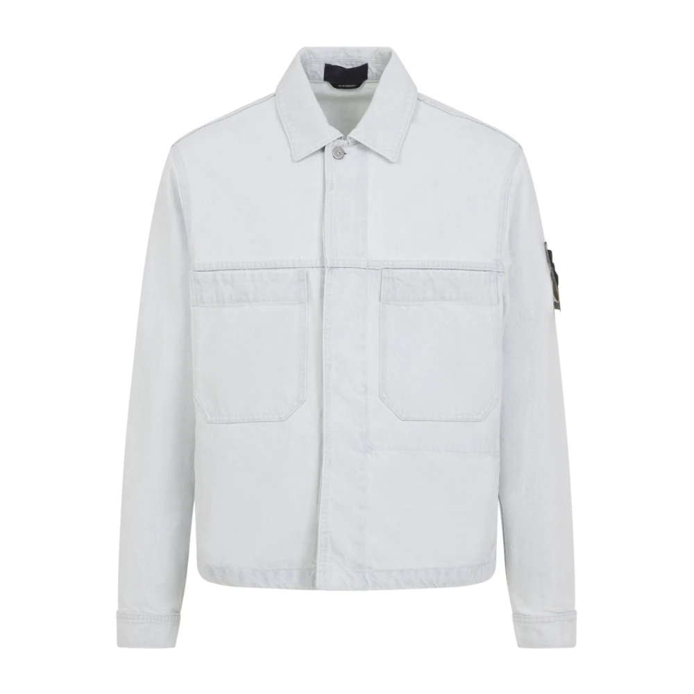 Stone Island Blue Light Jacket - Male - Light Jackets - M - Jackets