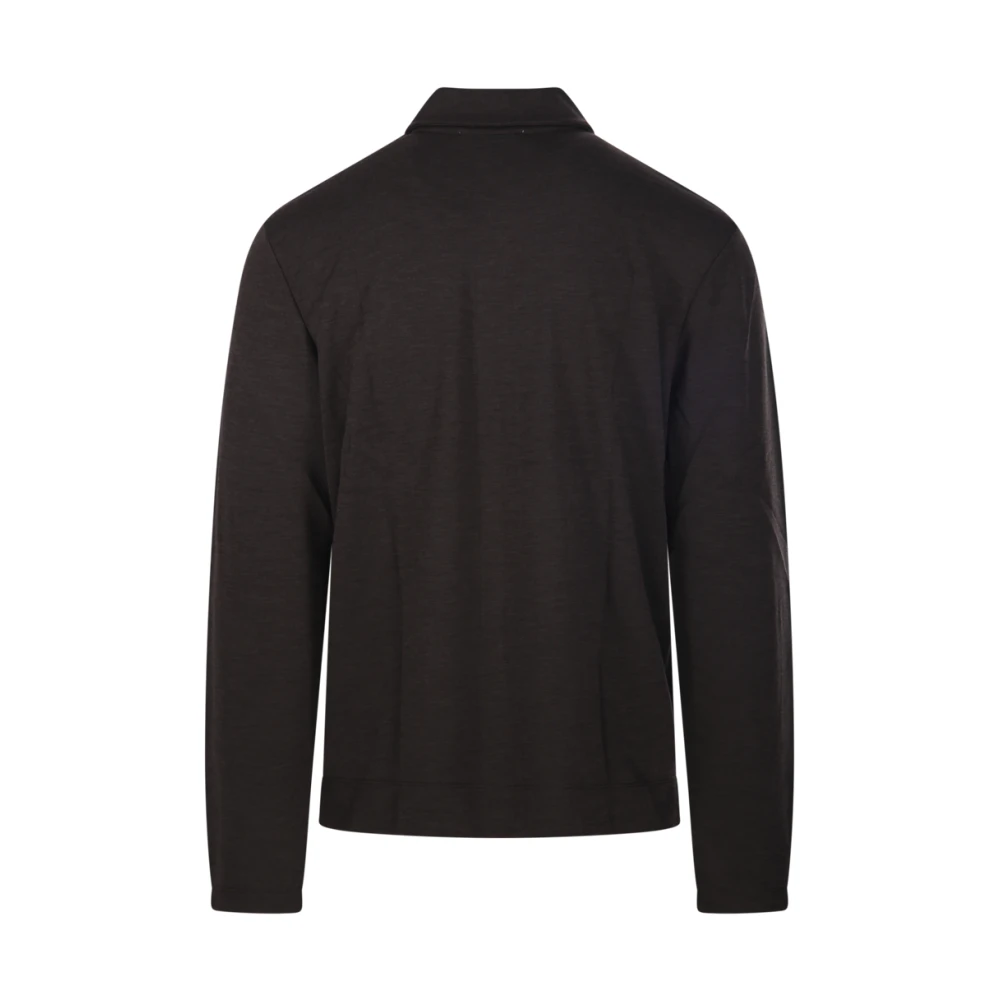 Officine Générale Donkere Koffie Cardigan Brown Heren