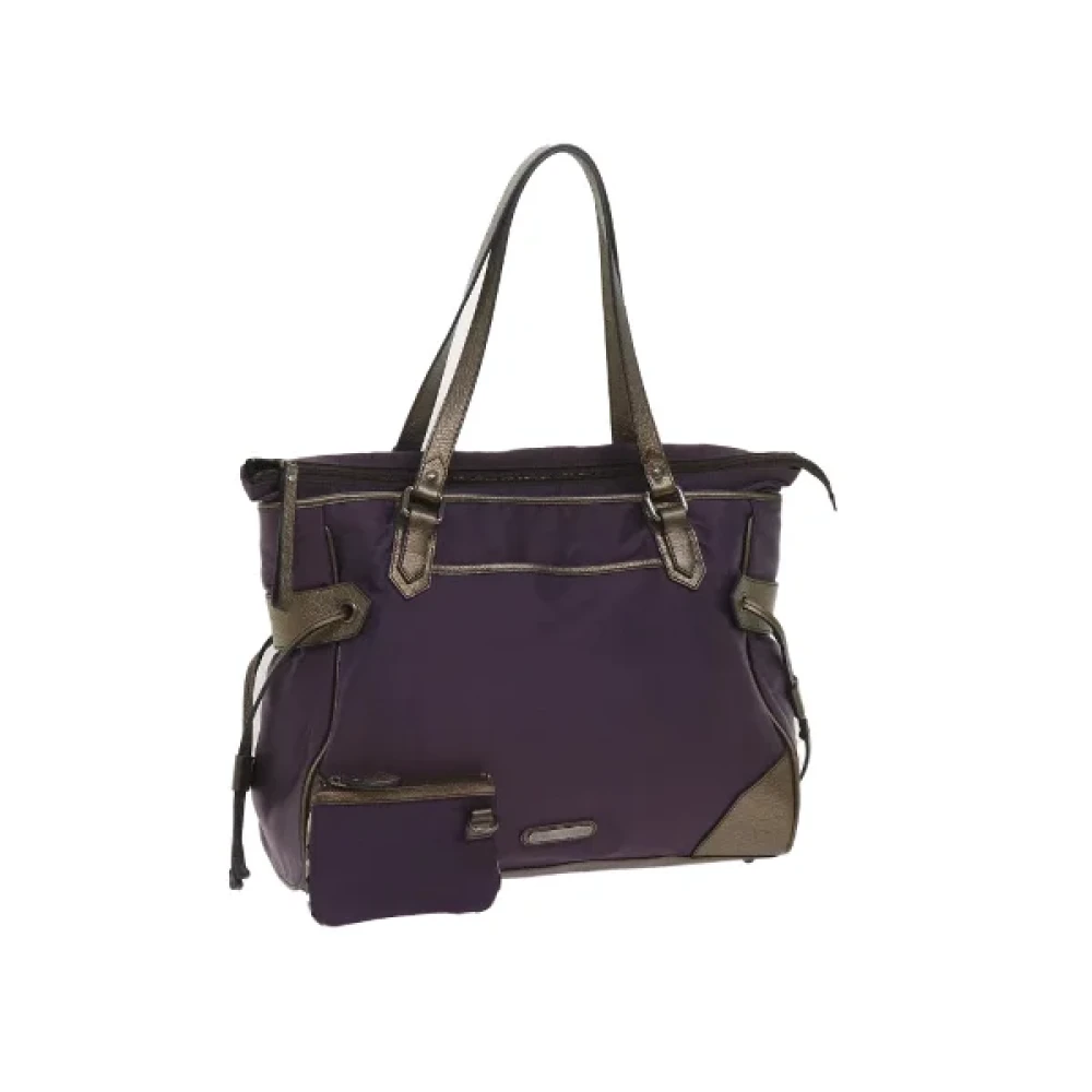 Burberry Vintage Pre-owned Nylon shoulder-bags Purple Dames