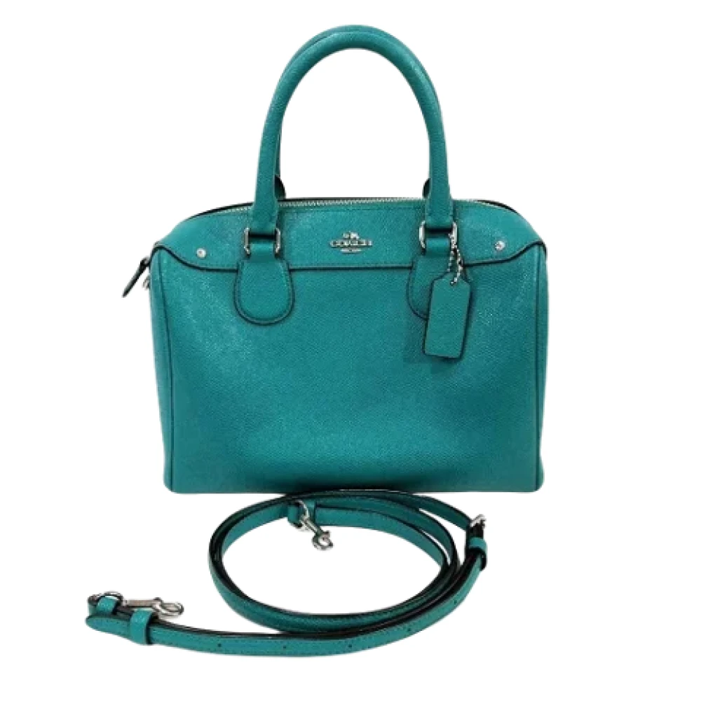 Coach Pre-owned Leather handbags Green Dames