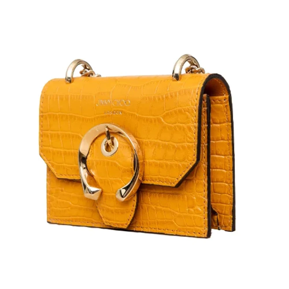 Jimmy Choo Pre-owned Leather shoulder-bags Yellow Dames