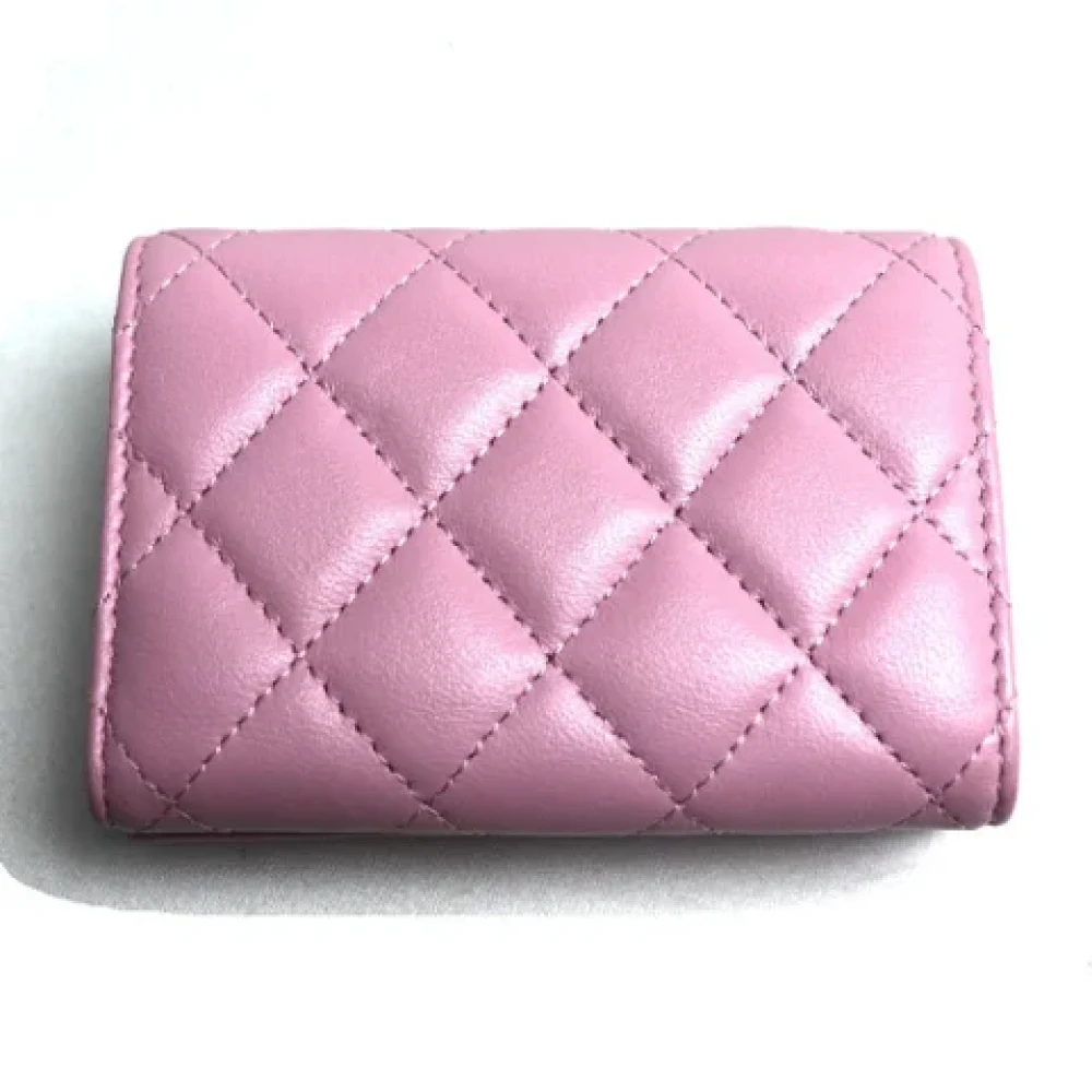 Chanel Vintage Pre-owned Leather chanel-bags Pink Dames