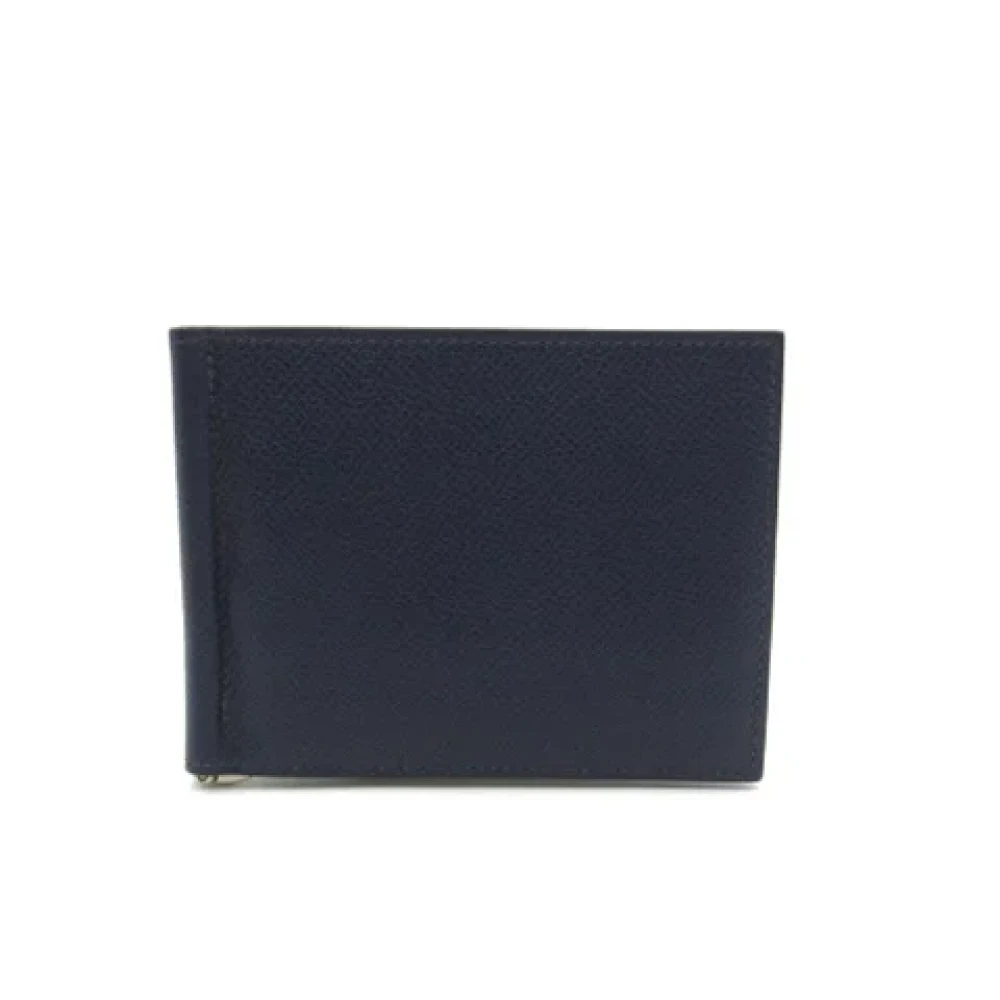 Hermès Vintage Pre-owned Leather wallets Blue Heren