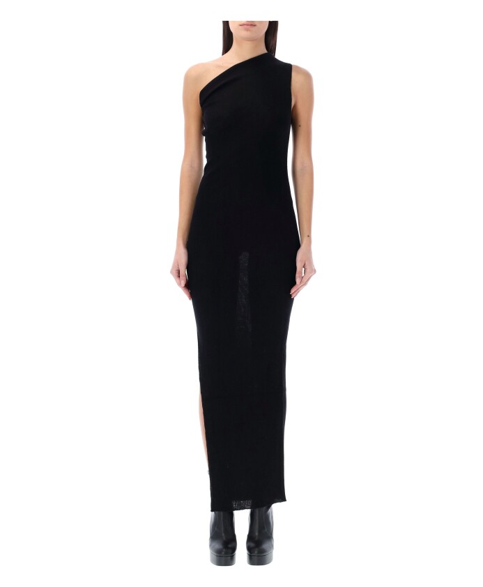 robe-noire-athena-en-maille-cotelee