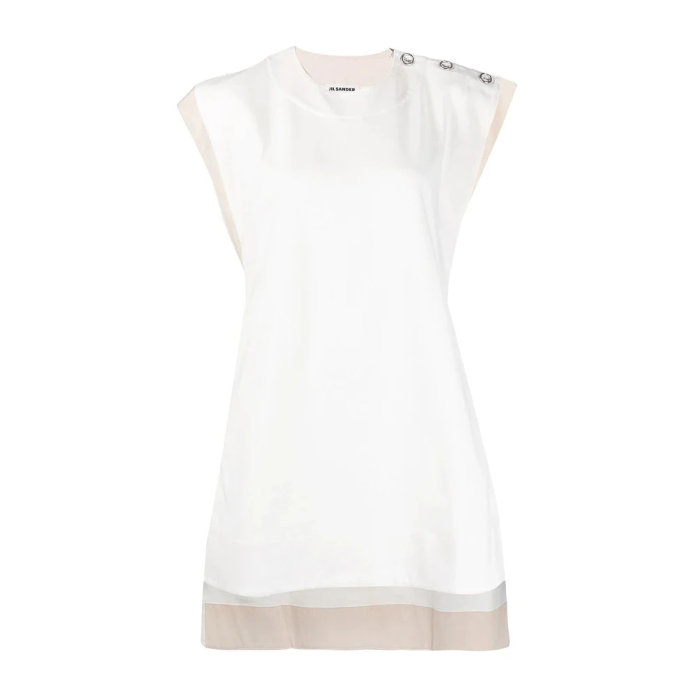 Jil Sander Elegante Beige Katoenen Blouse Beige Dames