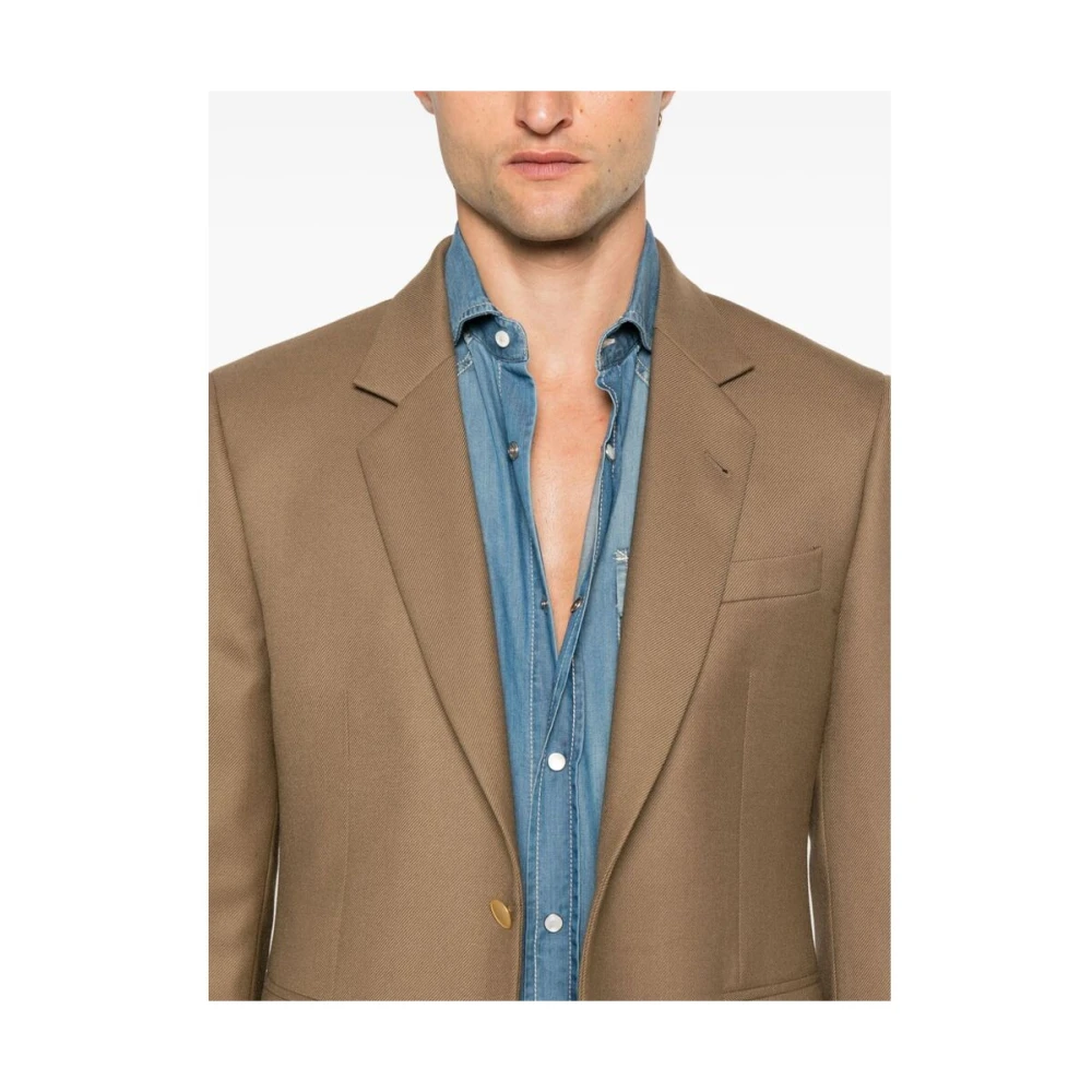 Reveres 1949 Kameelbruine jas met inkeping revers Brown Heren