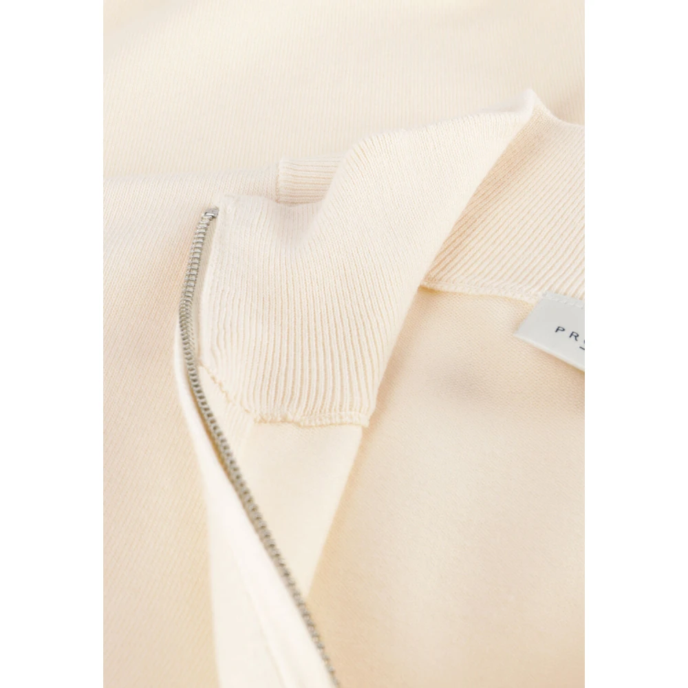 Profuomo Heren Half Zip Pullover Sweater Beige Heren