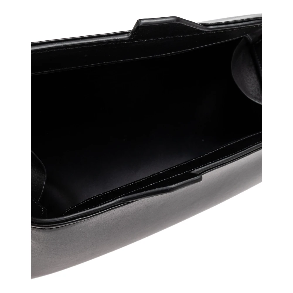 The Attico Leren Clutch Tas Black Dames