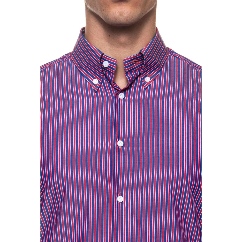 Càrrel Italiaans Gestreept Button-Down Overhemd Multicolor Heren