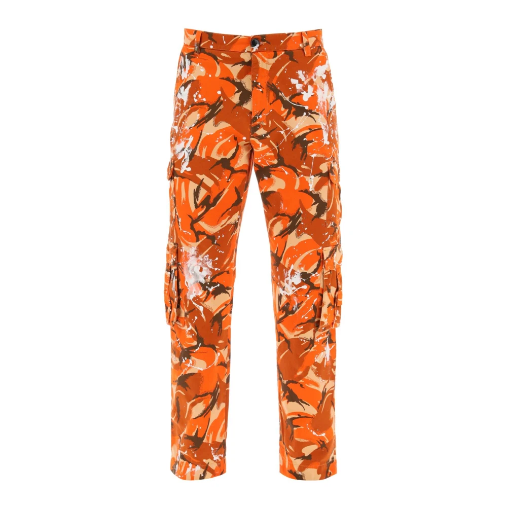 Martine Rose Slim-fit Trousers Orange Heren