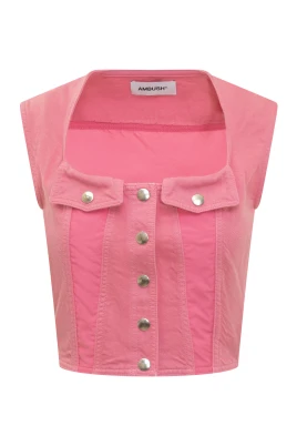 Denim Top - Stilfull och Trendig
