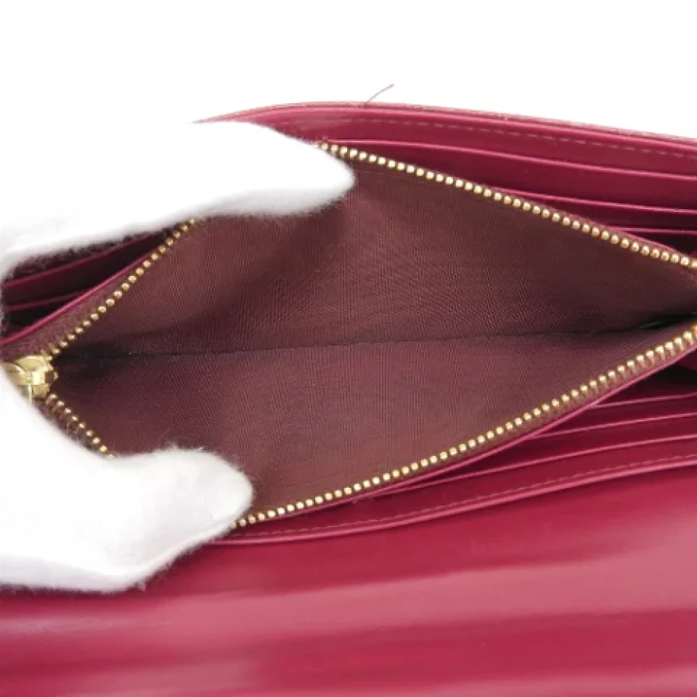 Miu Pre-owned Leather wallets Purple Dames