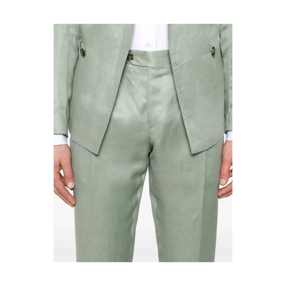 Lardini Salie Groen Dubbel-Borst Pak Green Heren