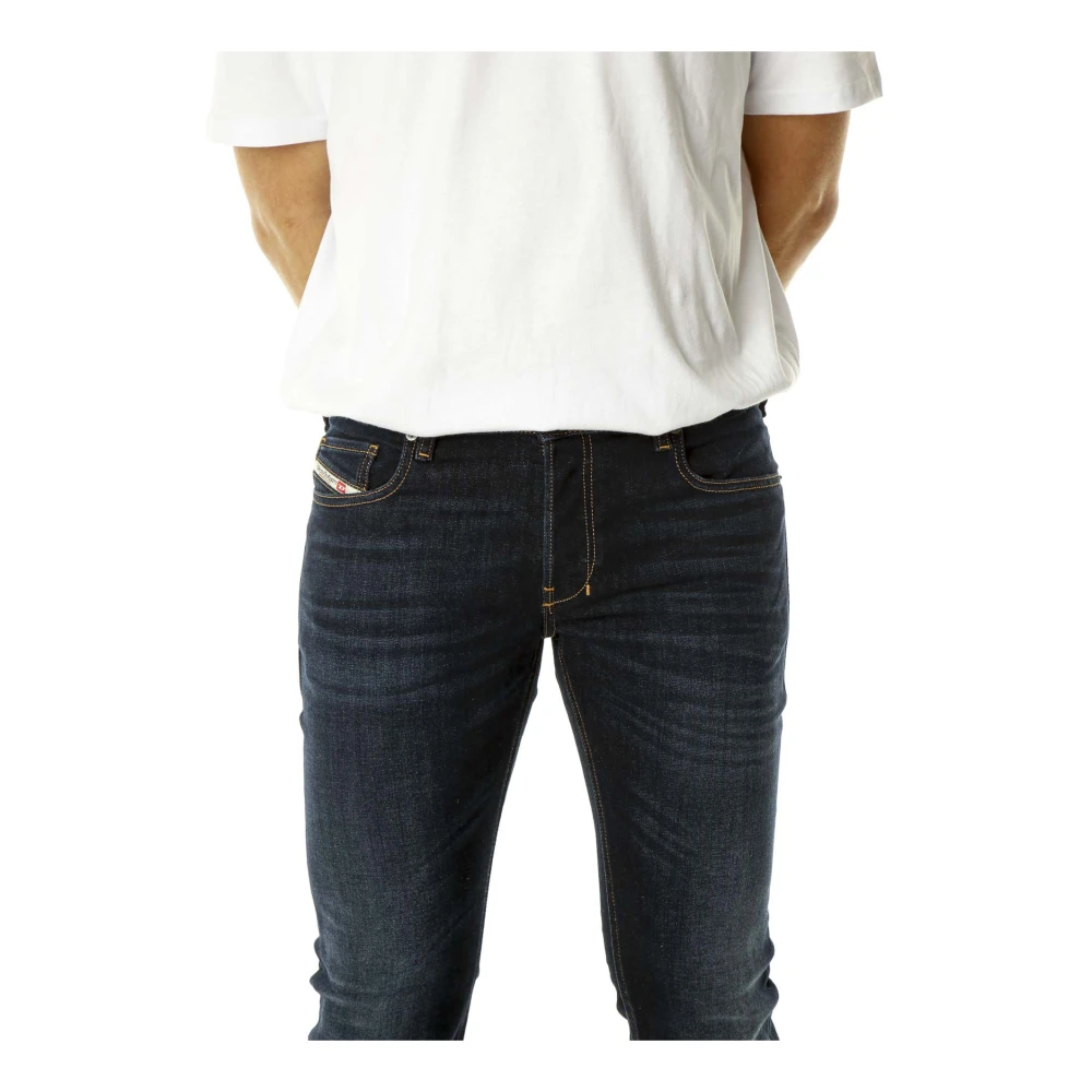Diesel Bootcut Jeans met medium rise Blue Heren